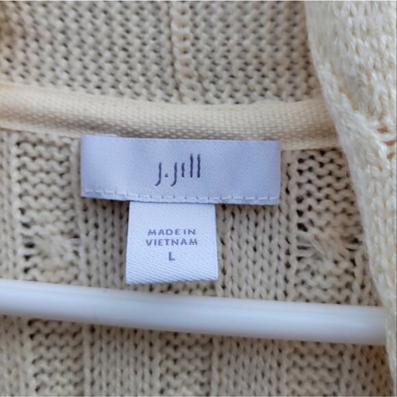 J. Jill Cream Cable Knit Cardigan - Picture 3 of 7